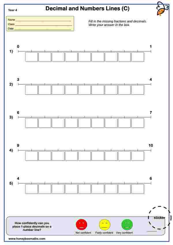Decimal and Numbers Lines (C)